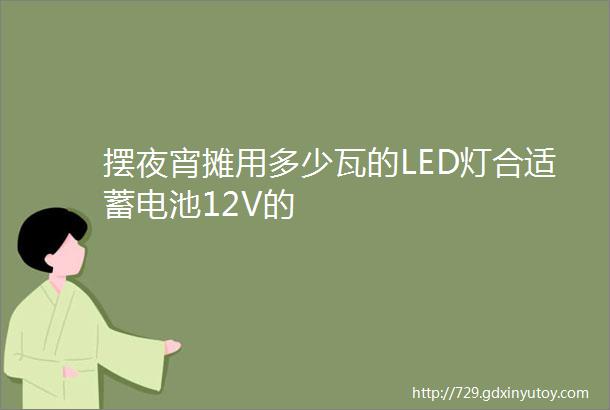 摆夜宵摊用多少瓦的LED灯合适蓄电池12V的