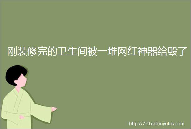 刚装修完的卫生间被一堆网红神器给毁了