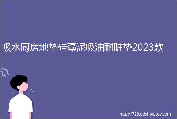 吸水厨房地垫硅藻泥吸油耐脏垫2023款